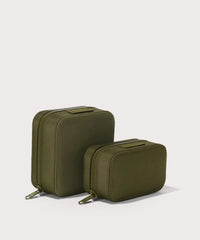Frankie Jewelry Case in Dark Moss, Small