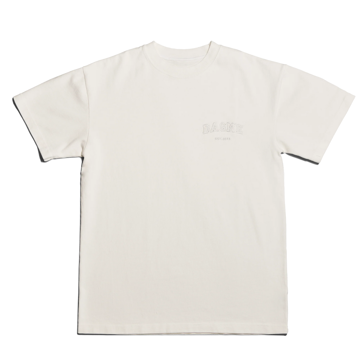 Varsity Logo T-shirt in Moonbeam, Large