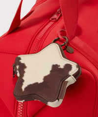 Star Keychain in Cow Print